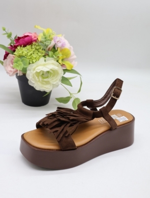 Sandały damskie na płaskim (36-41) MO-3616 BROWN
