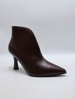 Botki damskie na szpilce (36-41) M113 BROWN