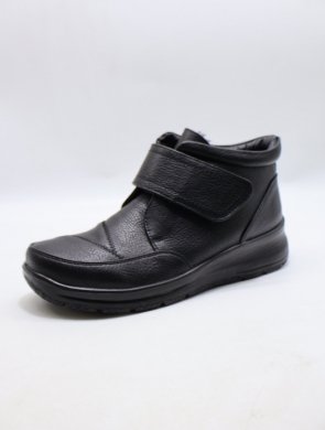 Botki damskie ocieplane na płaskim (37-42) 57626-1 BLACK