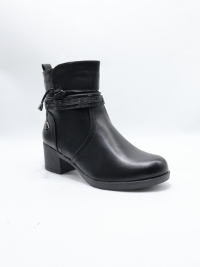 Botki damskie ocieplane na obcasie (36-41) 2870-1 BLACK