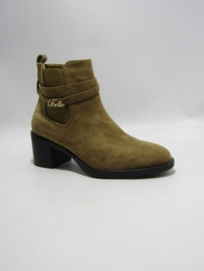 Botki damskie ocieplane na obcasie (36-41) 2617 KHAKI