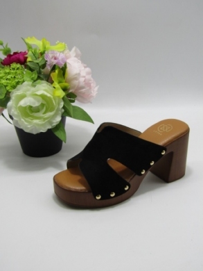 Klapki damskie na obcasie (36-41) FL920 BLACK