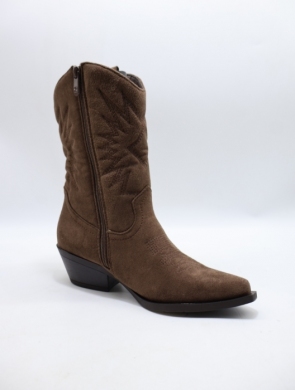 Kozaki damskie na obcasie (36-41) 386 BROWN
