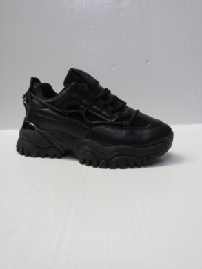 Buty sportowe damskie na płaskim (36-41) WW-052 BLACK