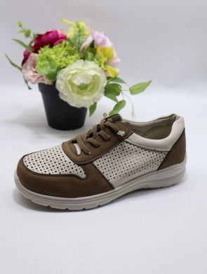 Buty sportowe damskie na płaskim (36-41) BK-621 BROWN