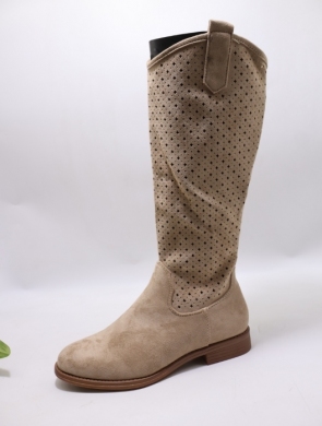 Kozaki damskie na płaskim (36-41) H259-2 KHAKI