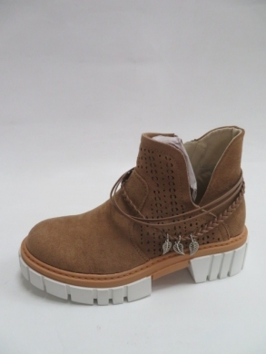 Botki damskie jesienne na płaskim (36-41) 5609 KHAKI