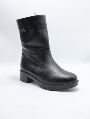 Kozaki damskie ocieplane na obcasie (36-41) 2401 BLACK
