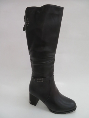 Kozaki damskie ocieplane na obcasie (36-40) BA113 BLACK