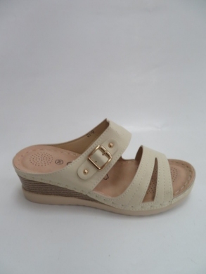 Klapki damskie na koturnie (36-41) 0-10 BEIGE
