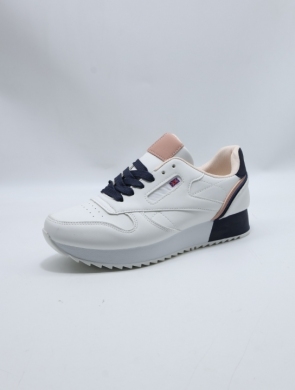 Buty sportowe damskie na płaskim (36-41) D246-318 WH/PINK/NAVY