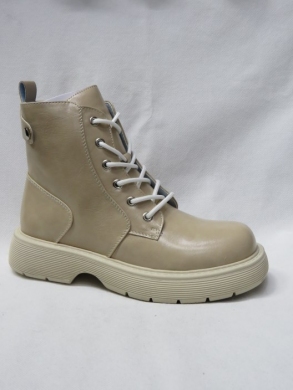 Botki damskie ocieplane na płaskim (36-41) D8753 BEIGE