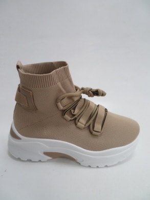 Sneakersy damskie wysokie (36-41) PC06 KHAKI