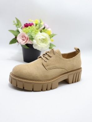 Półbuty damskie na płaskim (36-41) UK87 KHAKI