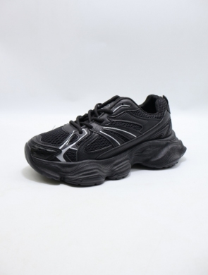 Buty sportowe damskie na płaskim (36-41) 6115-1 BLACK