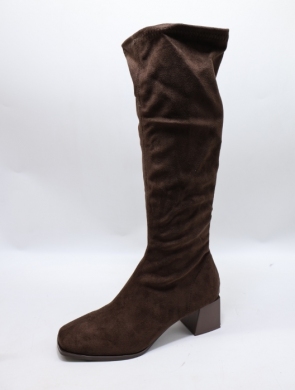 Kozaki damskie na obcasie (36-41) 9570A-1 BROWN
