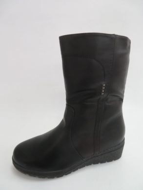 Kozaki damskie ocieplane na płaskim (36-41) 885-1 BLACK