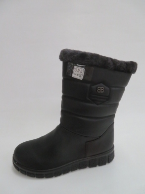Kozaki damskie ocieplane na płaskim (39-43) DJ25-6 BLACK
