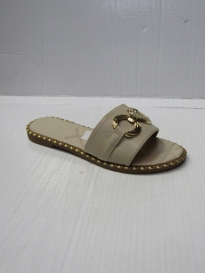 Klapki damskie na płaskim (36-41) DM93 BEIGE