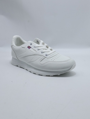 Buty sportowe damskie na płaskim (36-41) D55-3 WHITE
