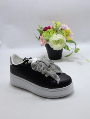 Buty sportowe damskie na płaskim (37-41) EV395 BLACK