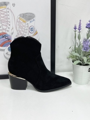 Botki damskie na obcasie (36-41) B906 BLACK