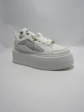 Buty sportowe damskie na koturnie (36-41) 8929 WHITE