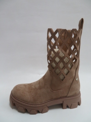 Botki damskie jesienne na płaskim (36-41) 5607 KHAKI