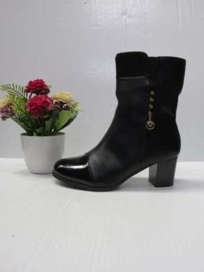 Botki damskie ocieplane na obcasie (36-41) D3112 BLACK