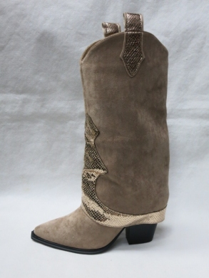 Kozaki damskie na obcasie (36-41) DE271S KHAKI