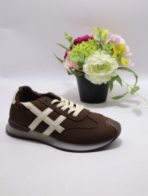 Buty sportowe damskie na płaskim (36-41) WX-191 BROWN