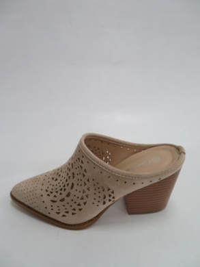 Klapki damskie na obcasie (36-41) MCO-18  BEIGE