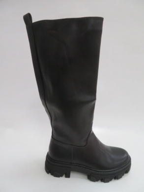Kozaki damskie jesienne na płaskim (36-41) DE1052P BLACK