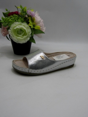Klapki damskie na koturnie (36-41)  7AA906-2 SILVER