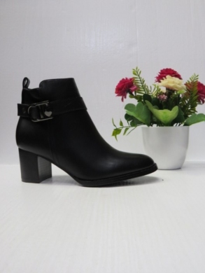 Botki damskie ocieplane na obcasie (36-41) 1357 BLACK