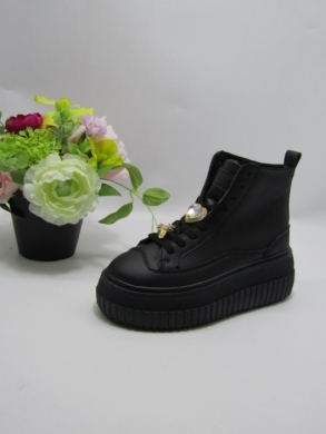 Buty sportowe damskie na płaskim (36-41) YH53 BLACK