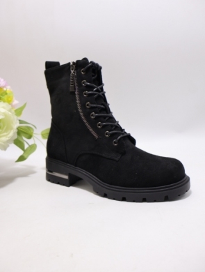 Botki damskie ocieplane na płaskim (36-41) X2305A BLACK