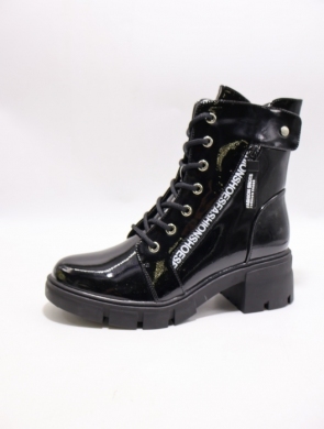 Botki damskie ocieplane na obcasie (36-41) SA3019-20 BLACK