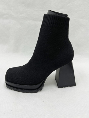 Kozaki damskie na obcasie (36-41) 8579A BLACK