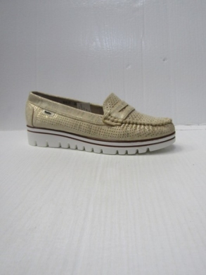 Mokasyny damskie na płaskim (36-41) AXHX-51 BEIGE/SILVER