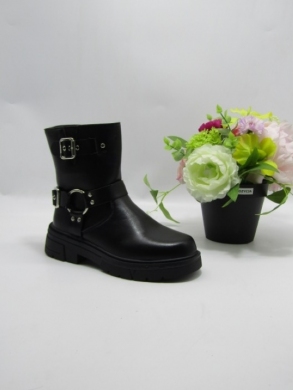 Botki dziewczęce ocieplane (31-36) A8941 BLACK
