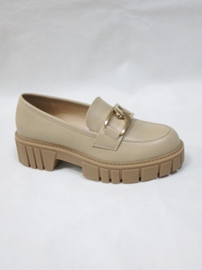 Mokasyny damskie na płaskim (36-41) UK129 BEIGE