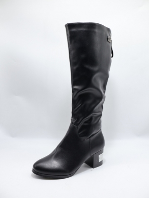 Kozaki damskie ocieplane na obcasie (36-41) SG503 BLACK