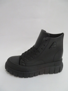 Botki damskie jesienne na płaskim (36-41) 1702 BLACK