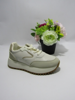 Buty sportowe damskie na płaskim (36-41) HZ314 BEIGE