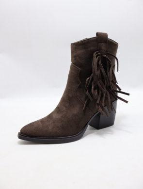 Botki damskie na obcasie (36-41) 68345 BROWN