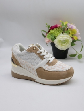 Buty sportowe damskie na koturnie (36-41) LJ67 WH/BE