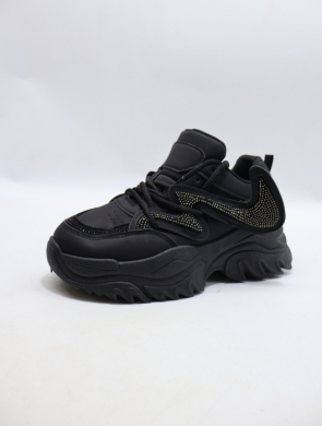 Buty sportowe damskie na płaskim (36-41) 6022 BLACK