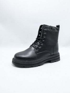 Botki damskie ocieplane na płaskim (37-42) MB201 BLACK