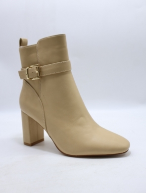Botki damskie ocieplane na obcasie (36-41) 9190 BEIGE